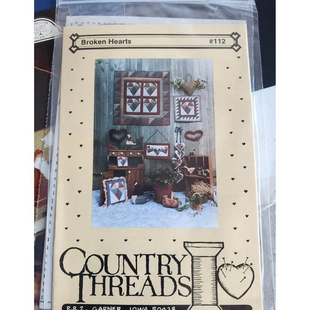 Lot Of 10 Vintage Country Cross Stitch Leaflets Multiple Brands Country Themed